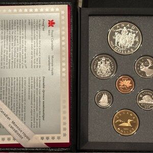 Vintage 1994 Canadian Coin Proof Set Display Box